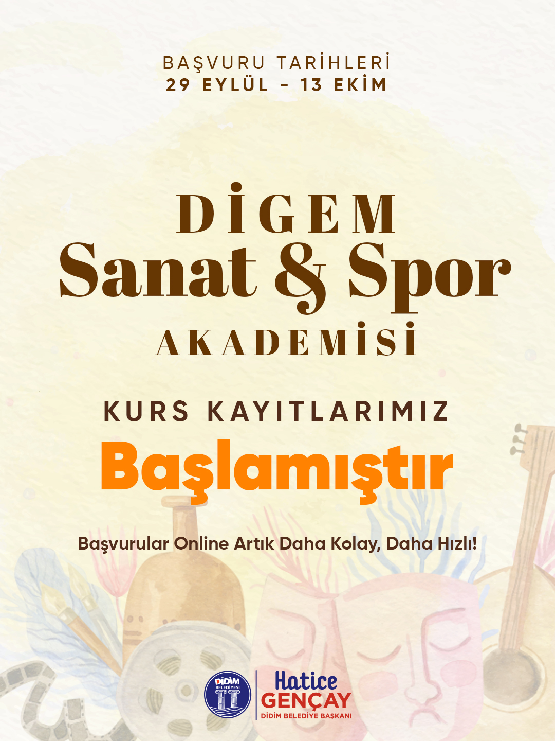 DİGEM Sanat ve Spor Akademisi Kurs Kayıtları